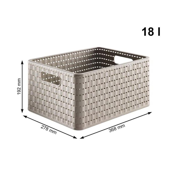 Rotho, Country, regał duży z 3 szufladami, cappucino/antracyt