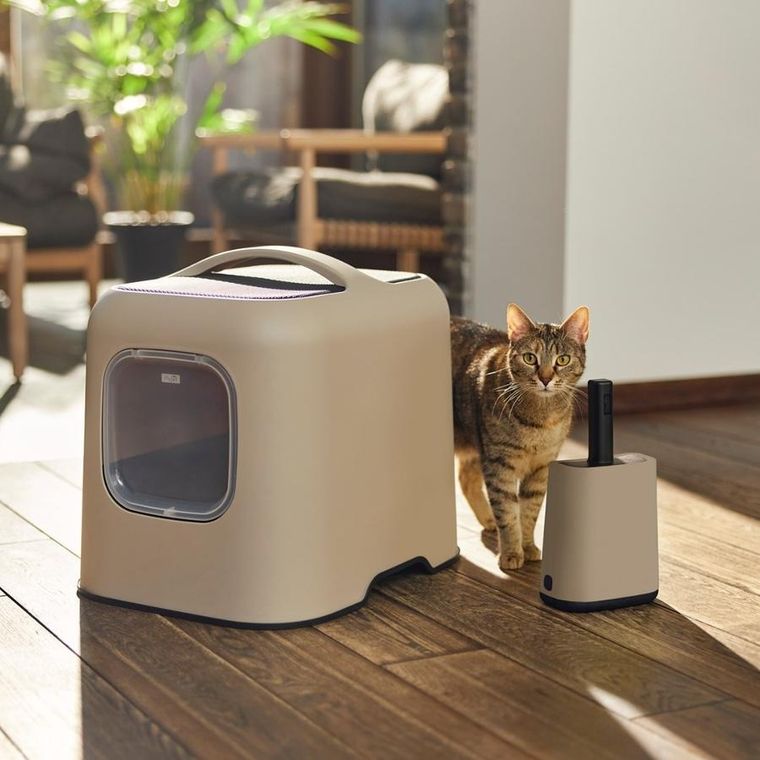 Rotho, łopatka z podstawką +worki 16-8cm cappuccino