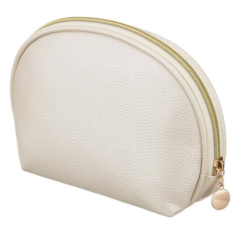 Rovicky, kosmetyczka, skóra ekologiczna, 1-komorowa, beżowa