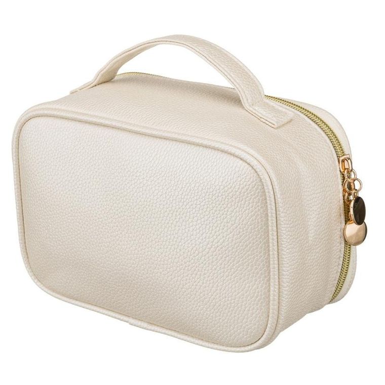 Rovicky, kosmetyczka, skóra ekologiczna, jasnobeżowa