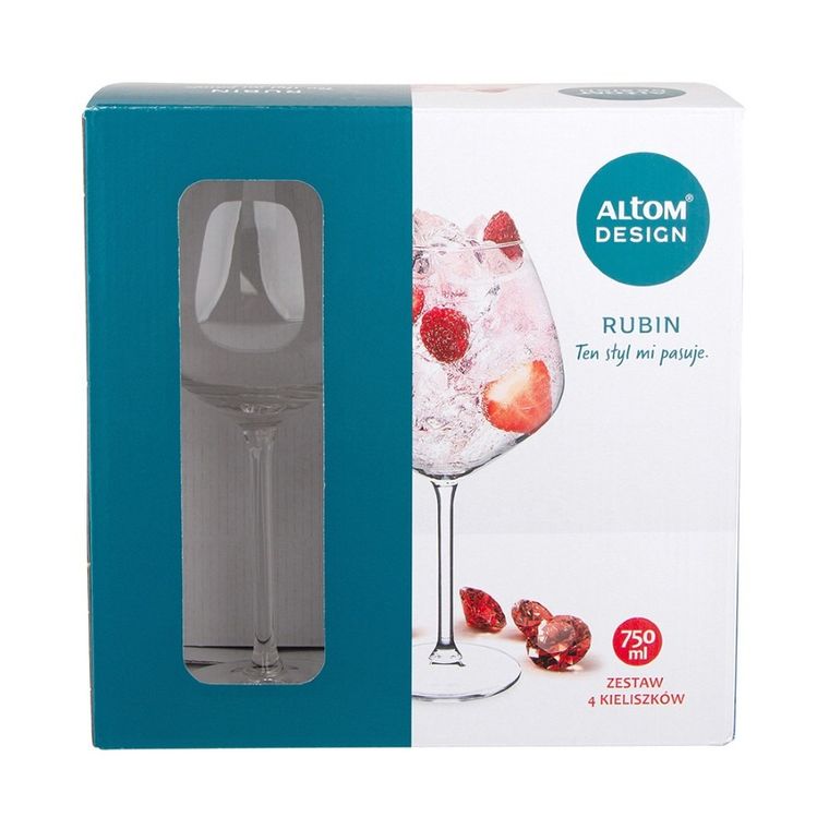 Royal Leerdam, rubin xxl kieliszek, komplet 4 kieliszków, 750 ml