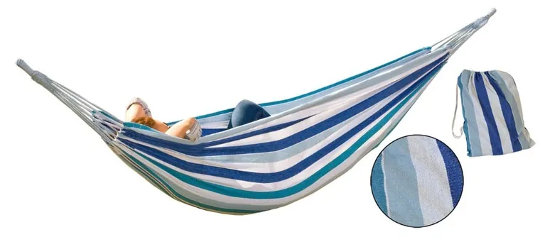 Royokamp, hamak ogrodowy, 2-osobowy, XXL, niebieski, 250-150 cm