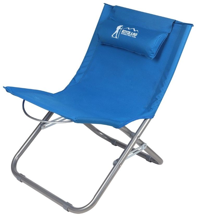 Royokamp, składany fotel plażowy, niebieski