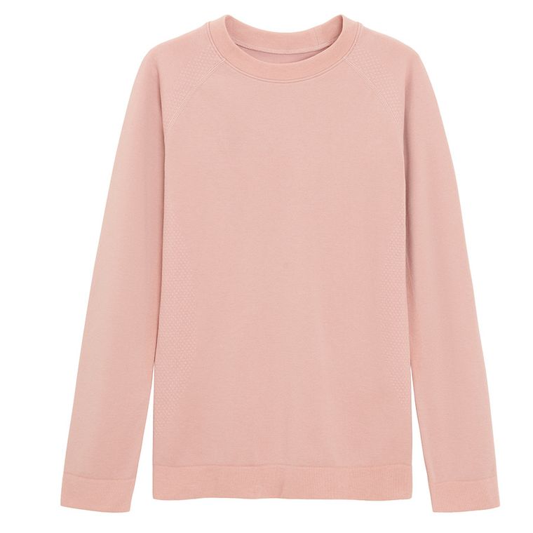 Różowa bluzka termoaktywna z domieszką wełny NOWEAR