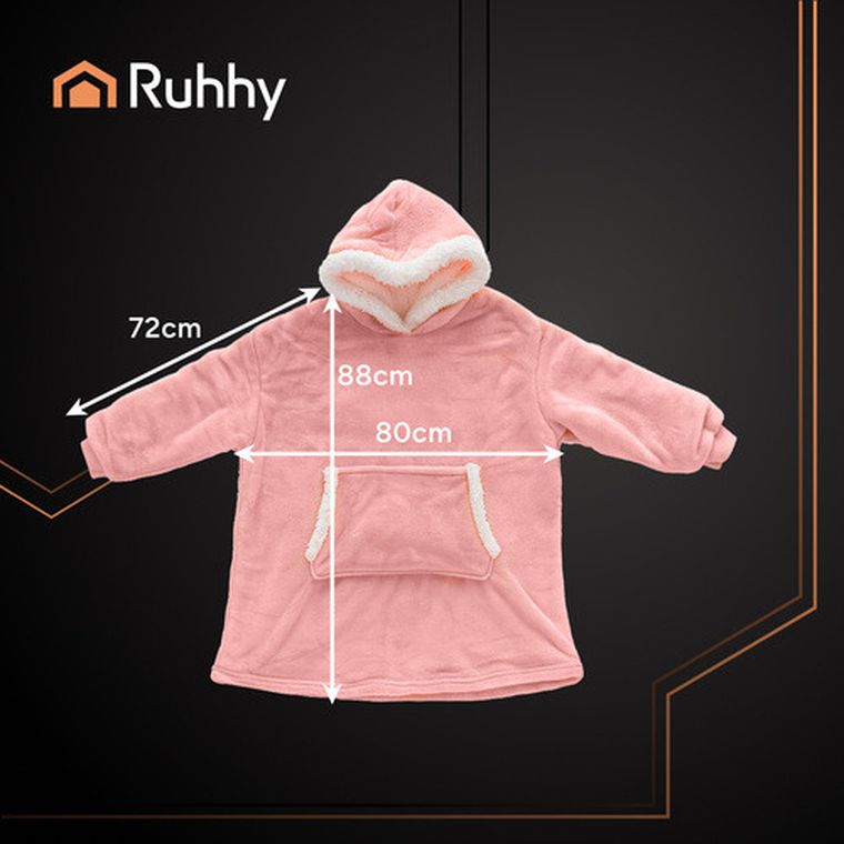 Ruhhy, bluza XXL, koc, różowy, 26144