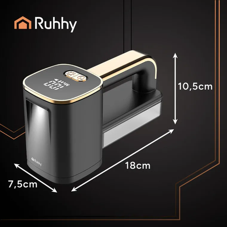 Ruhhy, golarka do ubrań, bezprzewodowa, czarna