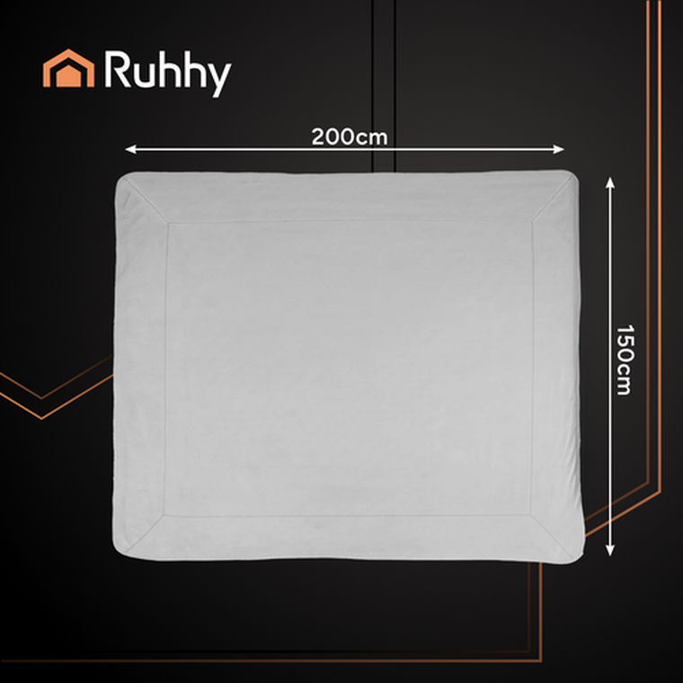 Ruhhy, koc dwustronny, jasnoszary, 150-200 cm