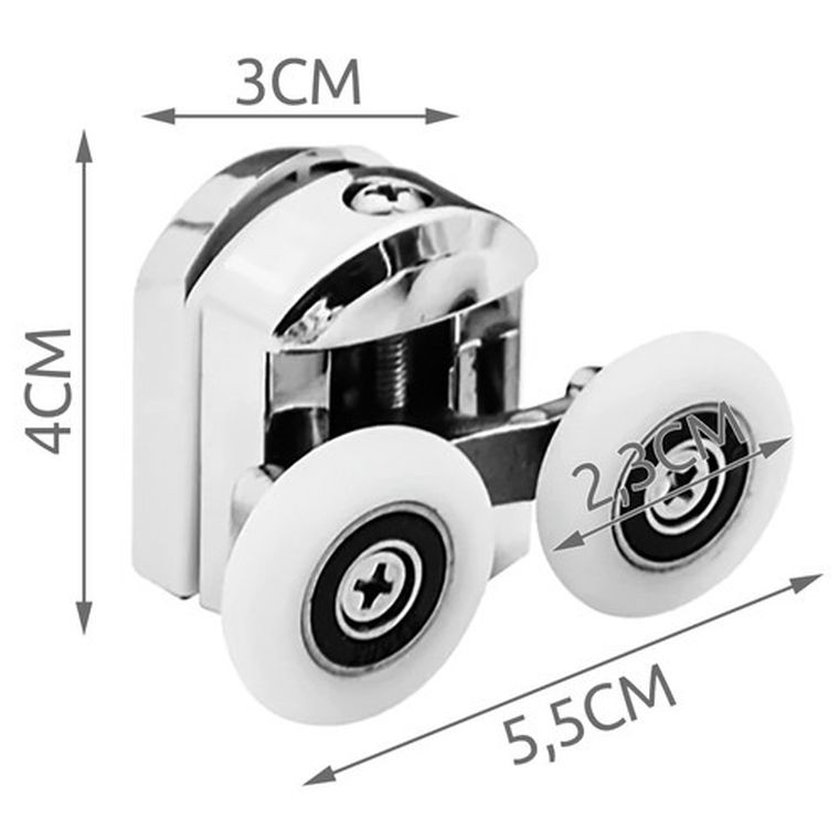 Ruhhy, kółka do kabiny prysznicowej, 8 szt.