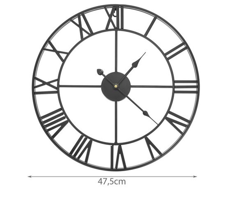 Ruhhy, Retro, zegar ścienny, czarny