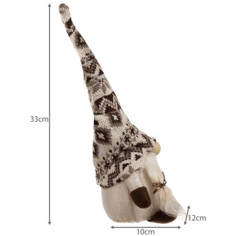 Ruhhy, skrzat stojący, świecący LED, szary