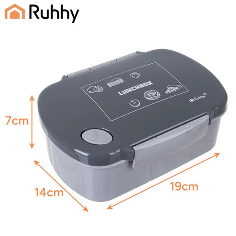Ruhhy, śniadaniówka/lunchbox, szary, 800 ml, 26169