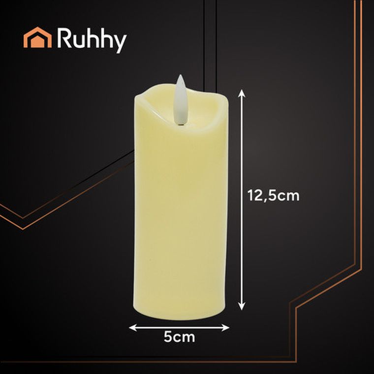 Ruhhy, świeczka, wkład LED, 12,5-5 cm, 4 szt.