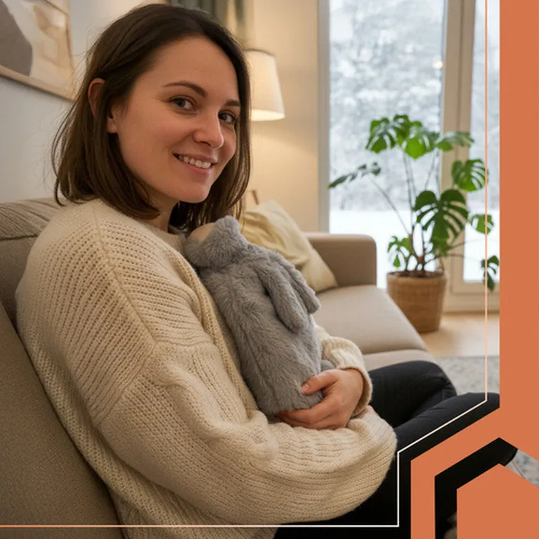 Ruhhy, termofor gumowy w pokrowcu, 1,8l