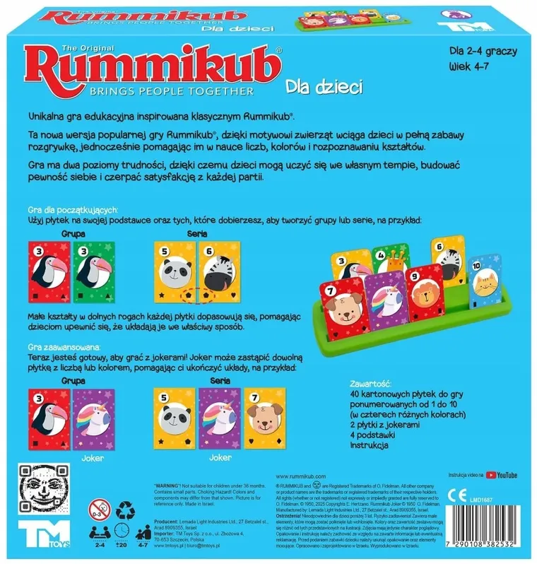 Rummikub Dla Dzieci, familijna gra liczbowa