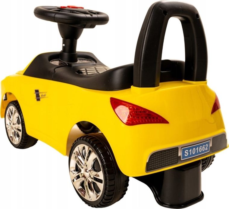 Sabi Toys, odpychacz, jeździk, żółty