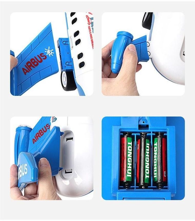 Samolot transporter z samochodami, czerwony