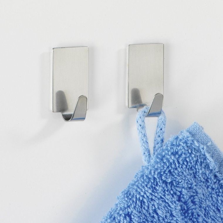 Samoprzylepny wieszak łazienkowy, błyszczący, 4 szt.