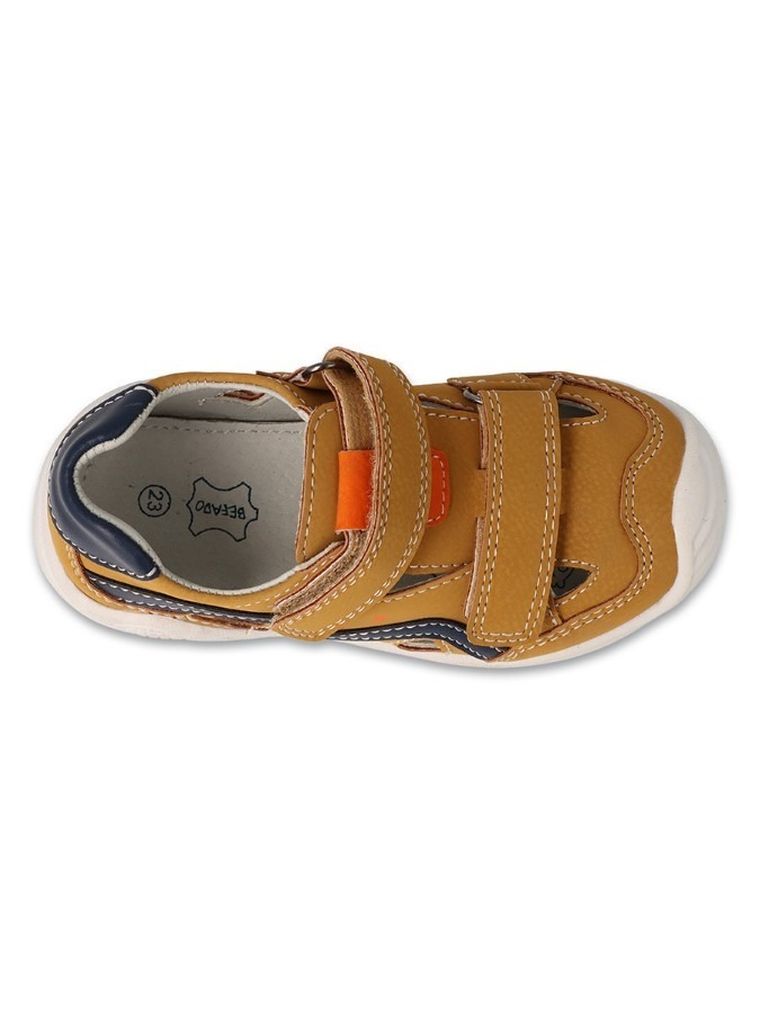 Sandały chłopięce, brązowe, skórzana wkładka, Befado