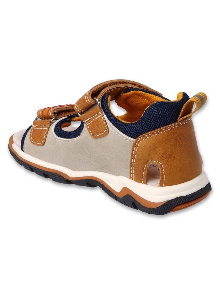 Sandały chłopięce, brązowe, skórzana wkładka, Befado