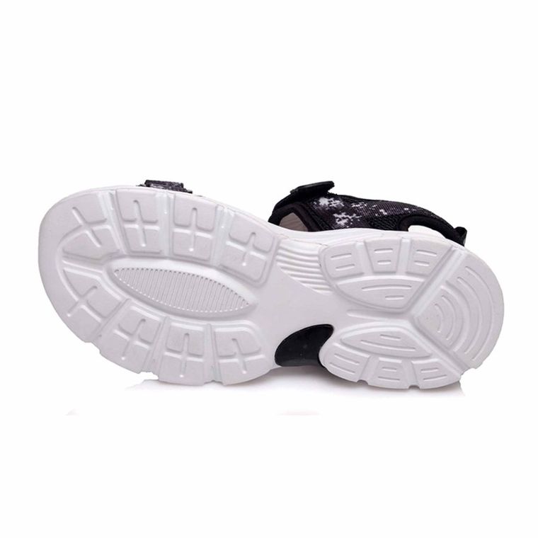 Sandały chłopięce, czarne, skórzana wkładka, Weestep