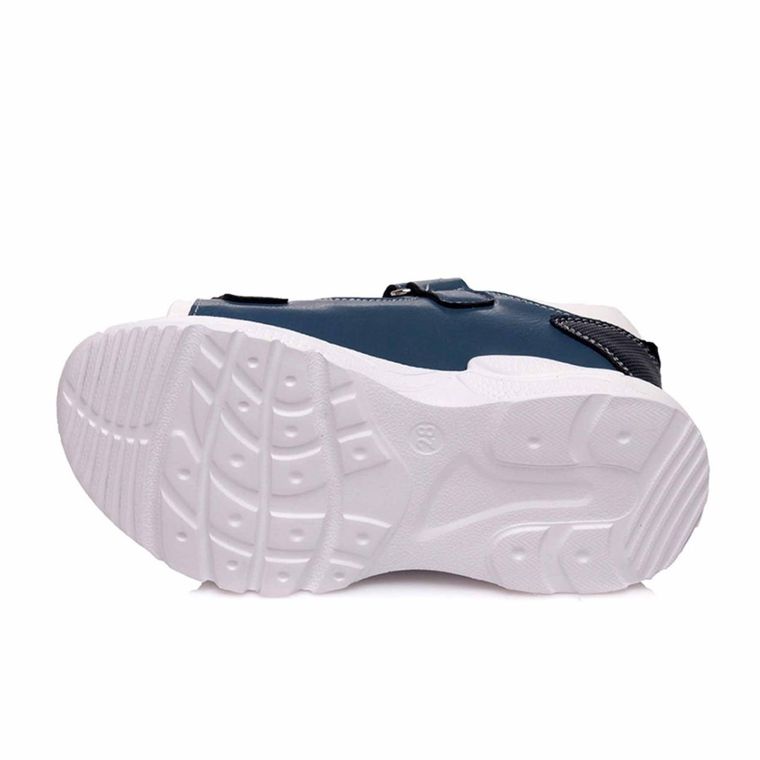 Sandały chłopięce, granatowe, skórzana wkładka, Weestep