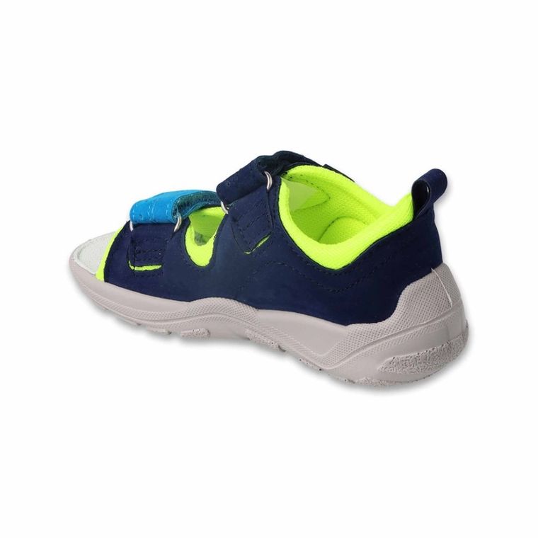 Sandały chłopięce, granatowo-zielone, Befado