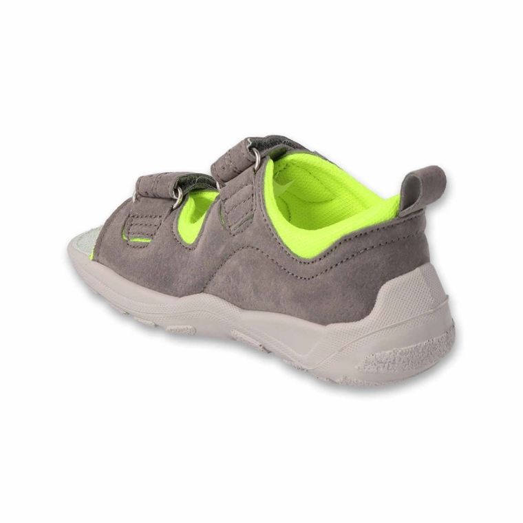 Sandały chłopięce, szaro-zielone, Befado