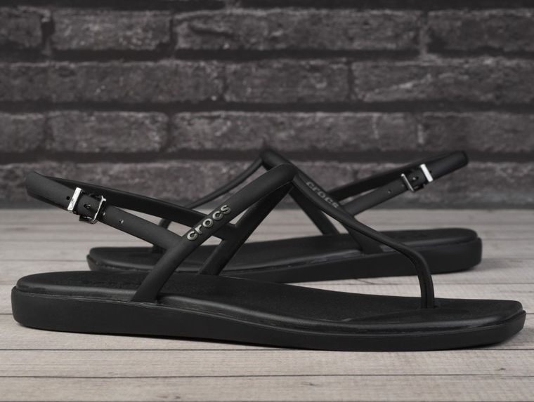 Sandały damskie, czarne, Crocs Miami Thong Flip