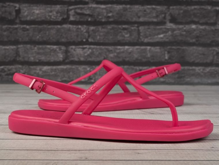 Sandały damskie, różowe, Crocs Miami Thong Flip
