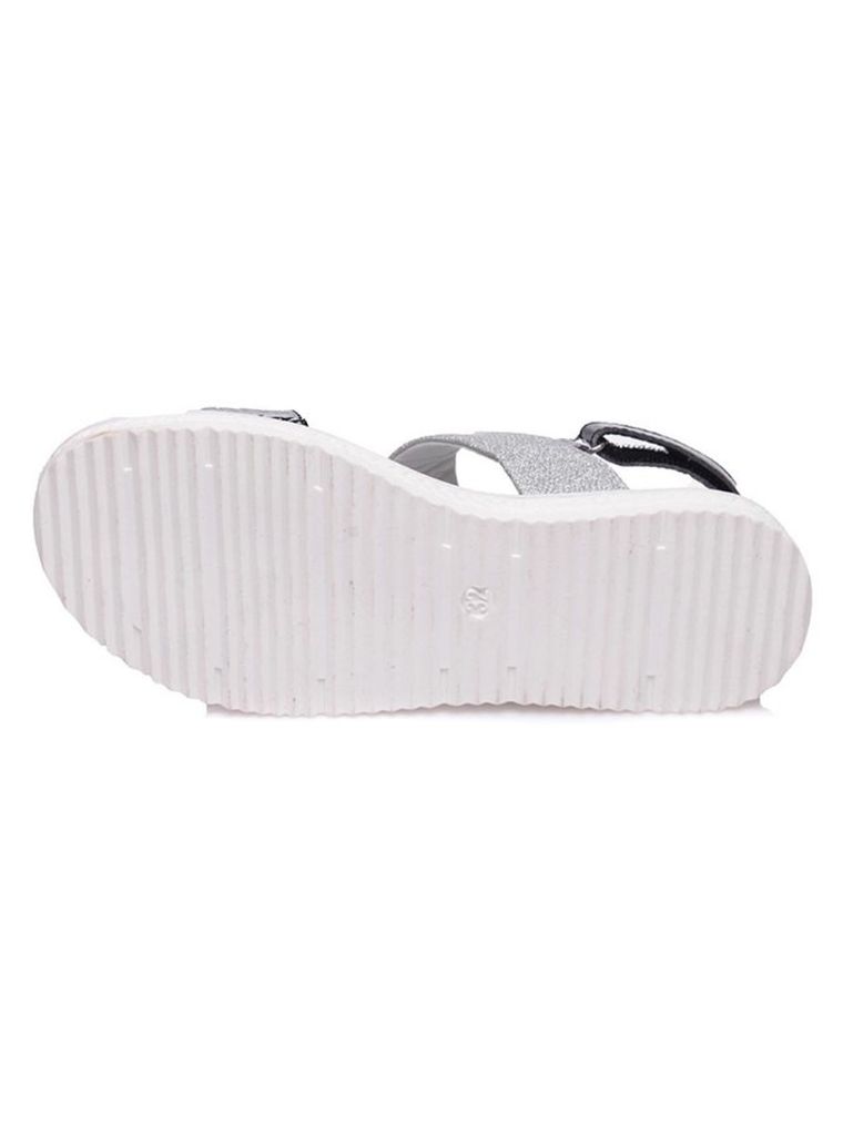 Sandały dziewczęce, czarno-białe, Weestep