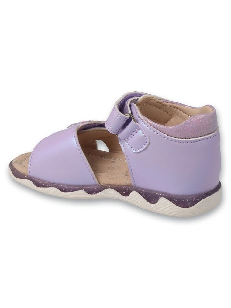 Sandały dziewczęce, fioletowe, skórzana wkładka, Befado