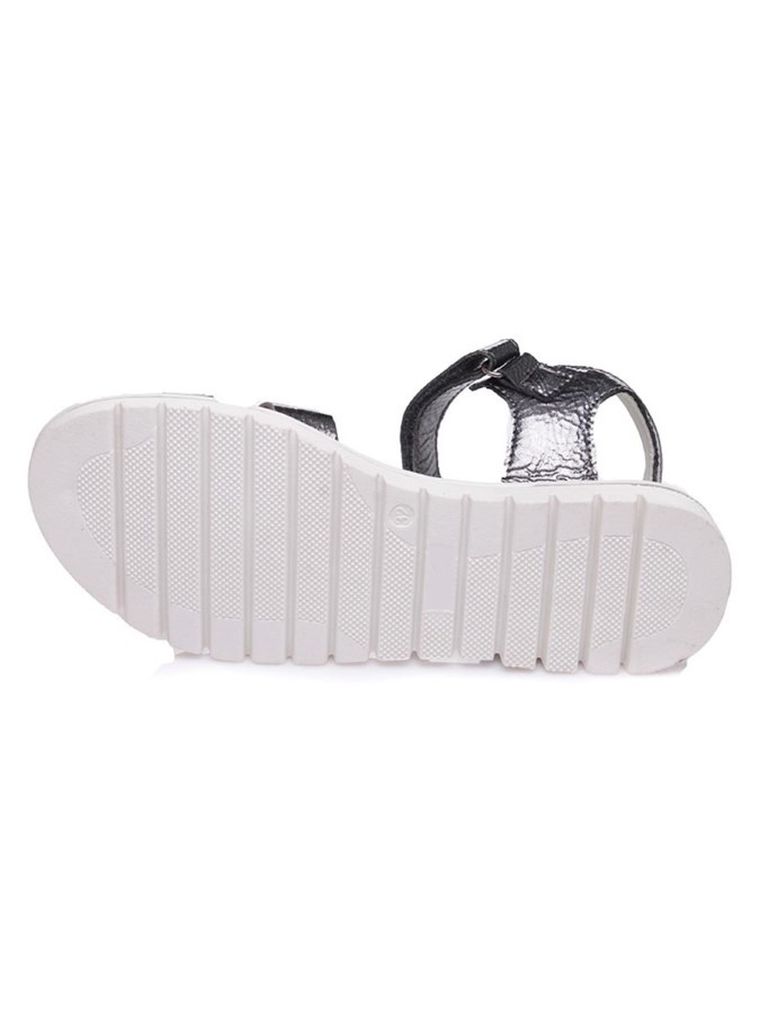 Sandały dziewczęce, grafitowe, Weestep