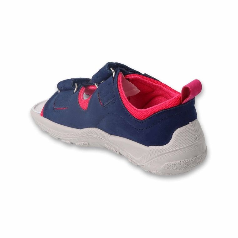 Sandały dziewczęce, granatowo-różowe, Befado