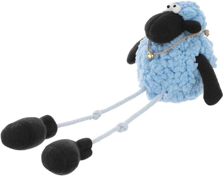 Saska Garden, dekoracja wiosenna, baranek siedzący, niebieski, 10+25 cm