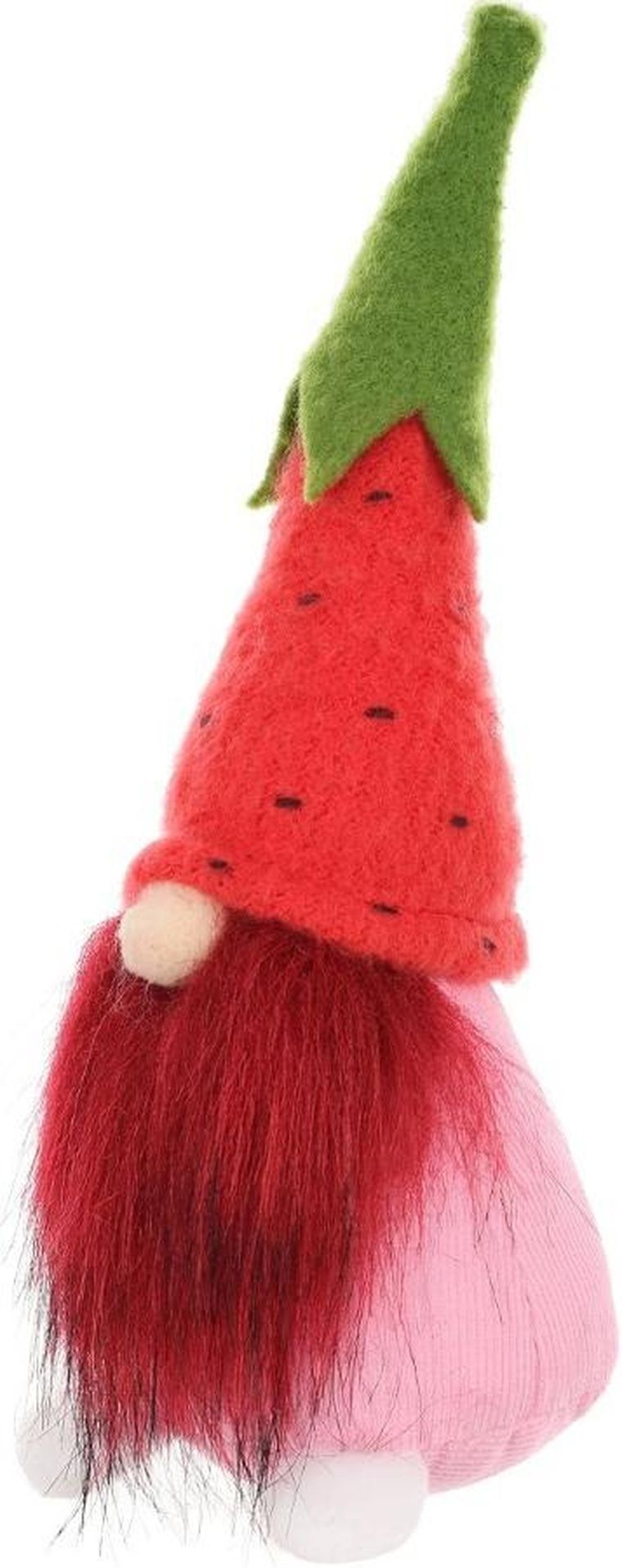 Saska Garden, dekoracja wiosenna, skrzat gnom, truskawka, 20 cm