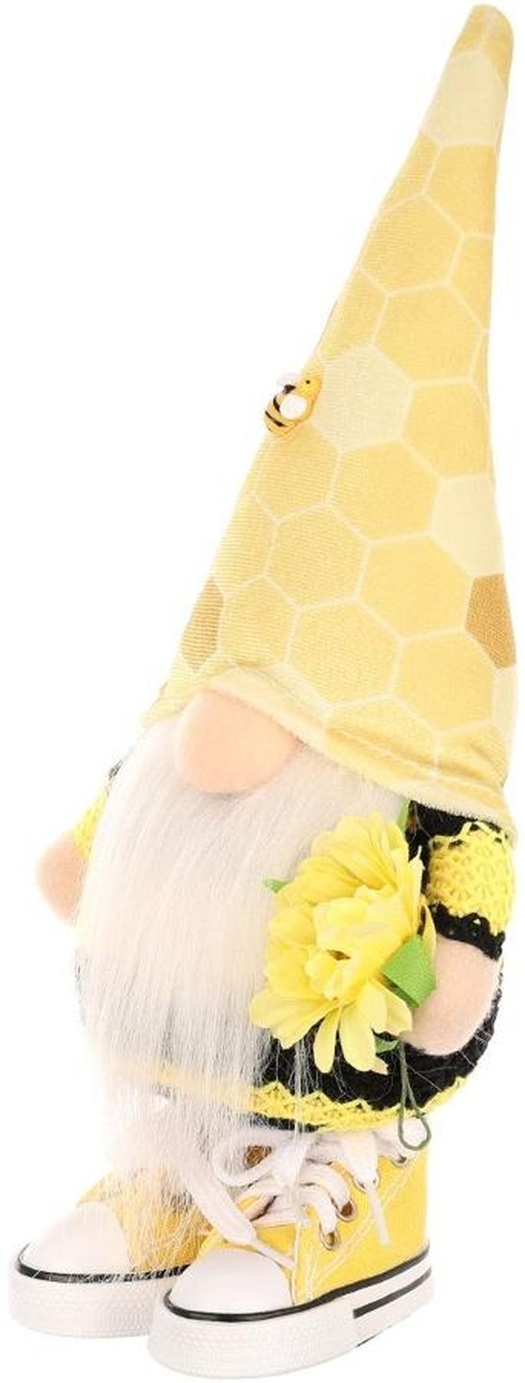 Saska Garden, dekoracja wiosenna, skrzat gnom, truteń w trampkach, 25 cm