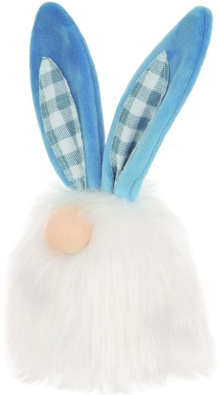 Saska Garden, dekoracja wiosenna, zajączek, niebieski, 18 cm