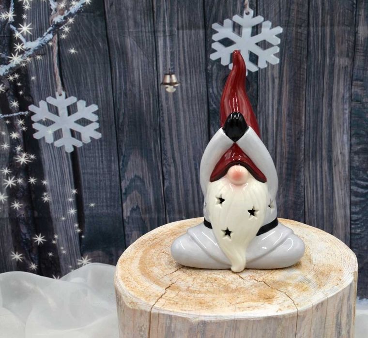 Saska Garden, figurka Mikołaj joga led, 13.5-8.5-20.5 cm