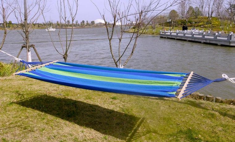 Saska Garden, hamak ogrodowy z drążkiem, 1 osobowy, 200-100 cm