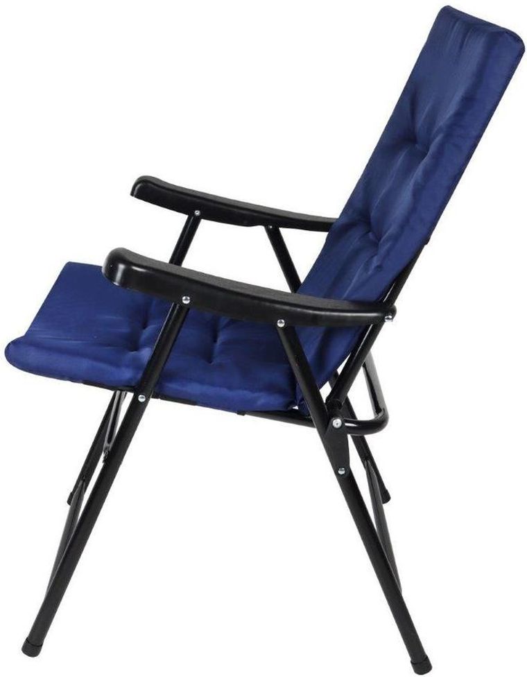 Saska Garden, krzesło ogrodowe składane, granatowe, 59-66-45/90 cm