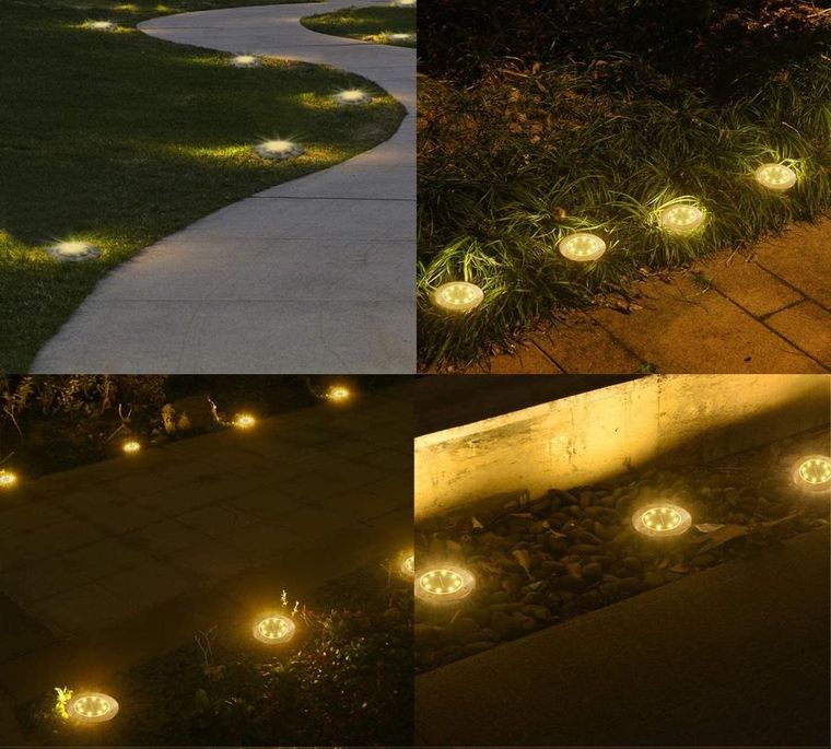 Saska Garden, lampa solarna, 8 led, 4 szt.