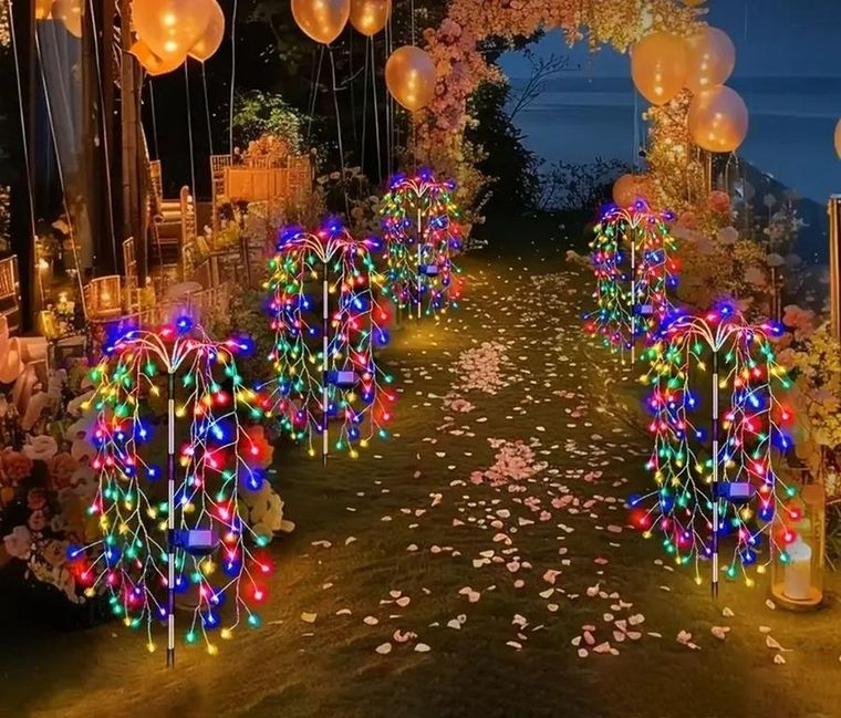 Saska Garden, lampa solarna, drzewko, 120 LED, multikolor, 72 cm