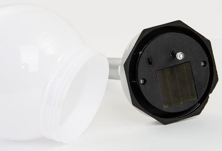 Saska Garden, lampa solarna, kula mleczna, 10-35 cm