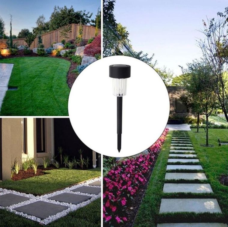 Saska Garden, lampa solarna plastikowa LED, 4,5-31 cm, 4 szt.