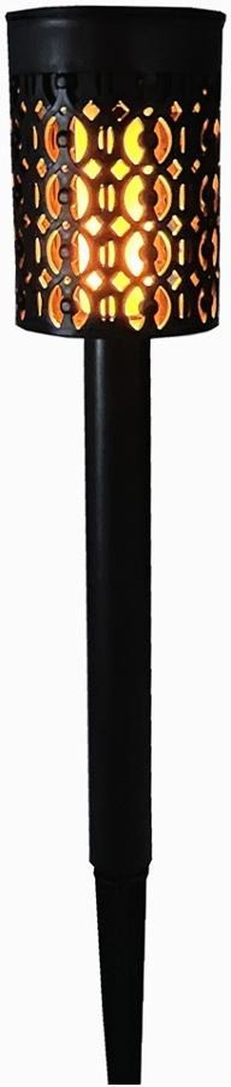 Saska Garden, lampa solarna pochodnia, efekt ogień płomień, 55-36 cm, 6 led