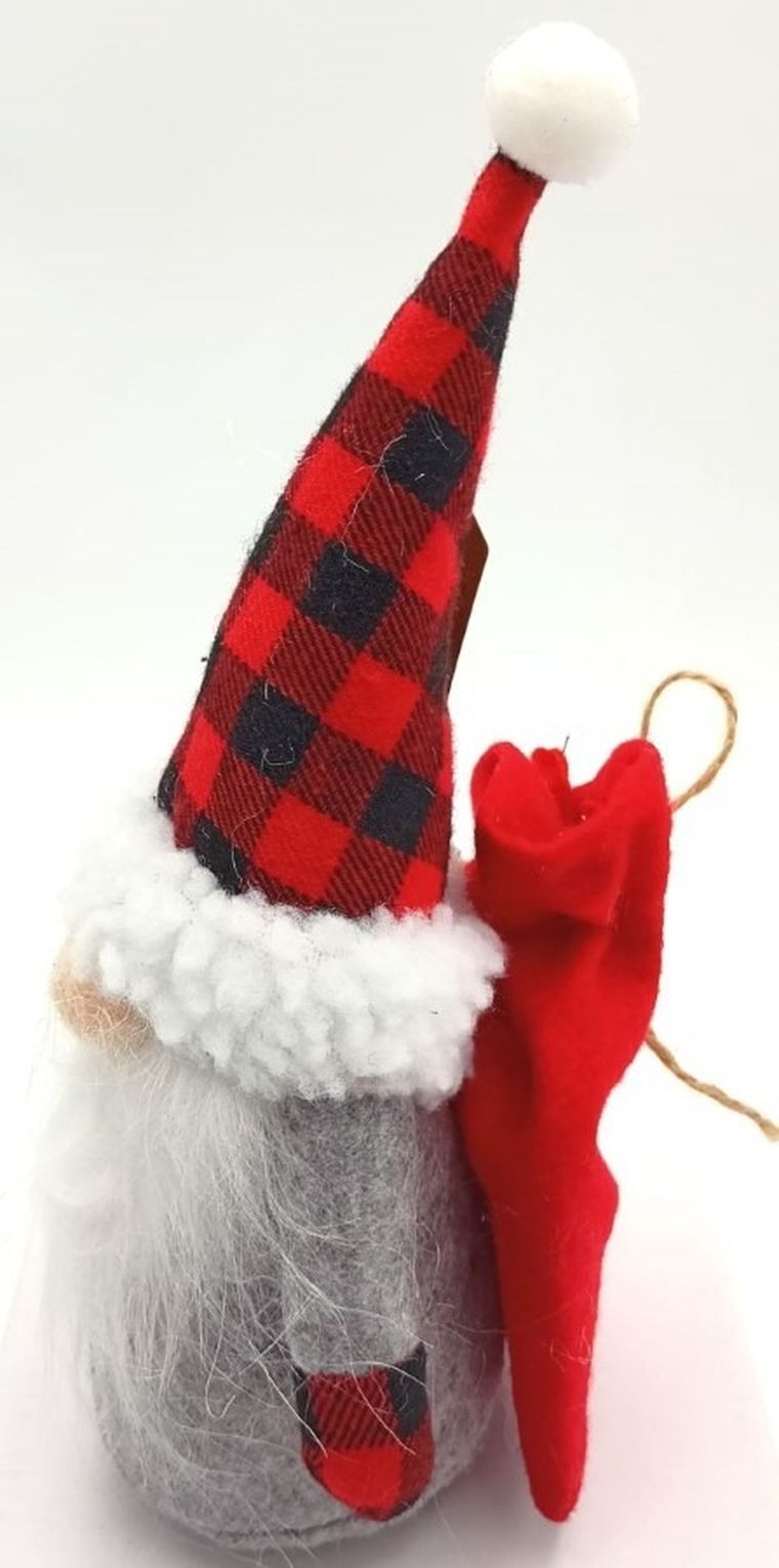 Saska Garden, Mikołajek dekoracyjny z workiem na prezent, 20 cm