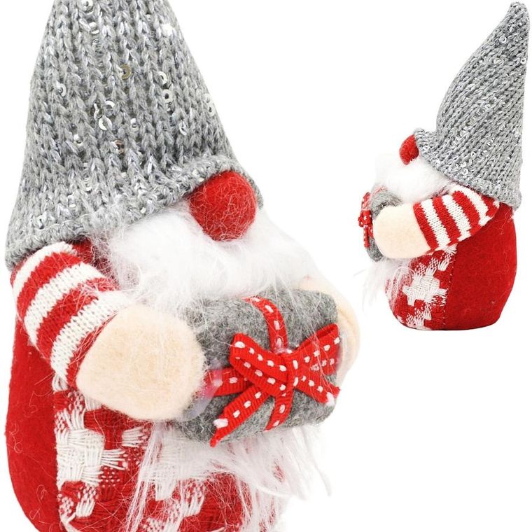 Saska Garden, skrzat, gnom dekoracyjny, szary, 15 cm