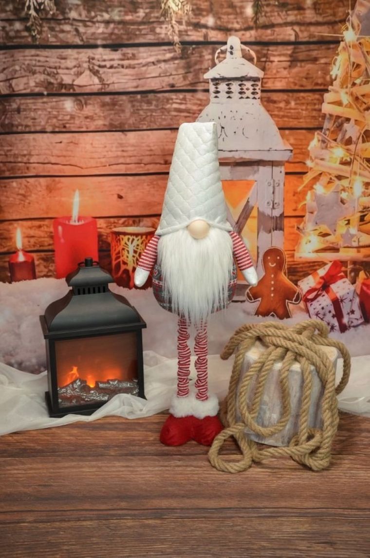 Saska Garden, skrzat na teleskopowych nogach, biały, 80-115 cm