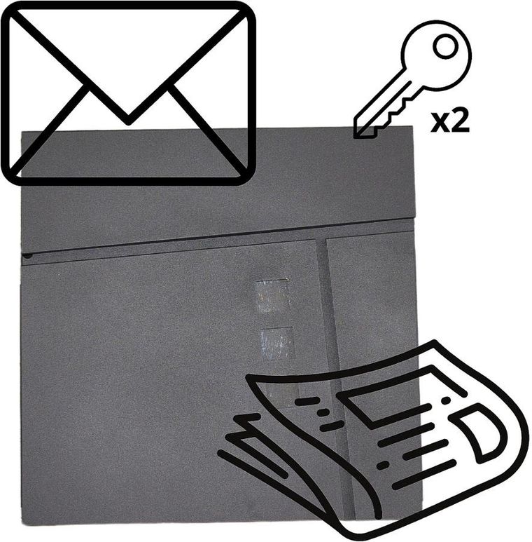 Saska Garden, skrzynka na listy, 37-37-105 cm