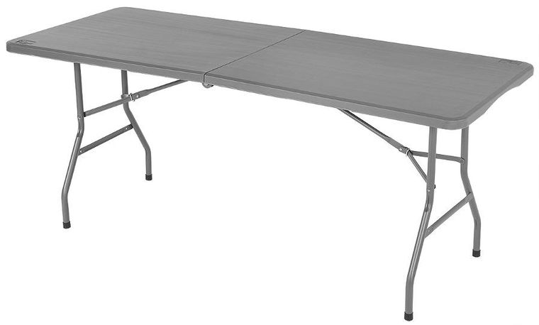 Saska Garden, stół cateringowy, składany w walizkę, szary, 180-70 cm, 100 kg